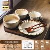One-Person Minimalist Tableware Set Porcelain Breakfast Bowl with Chopsticks Home Single Meal Dining Set