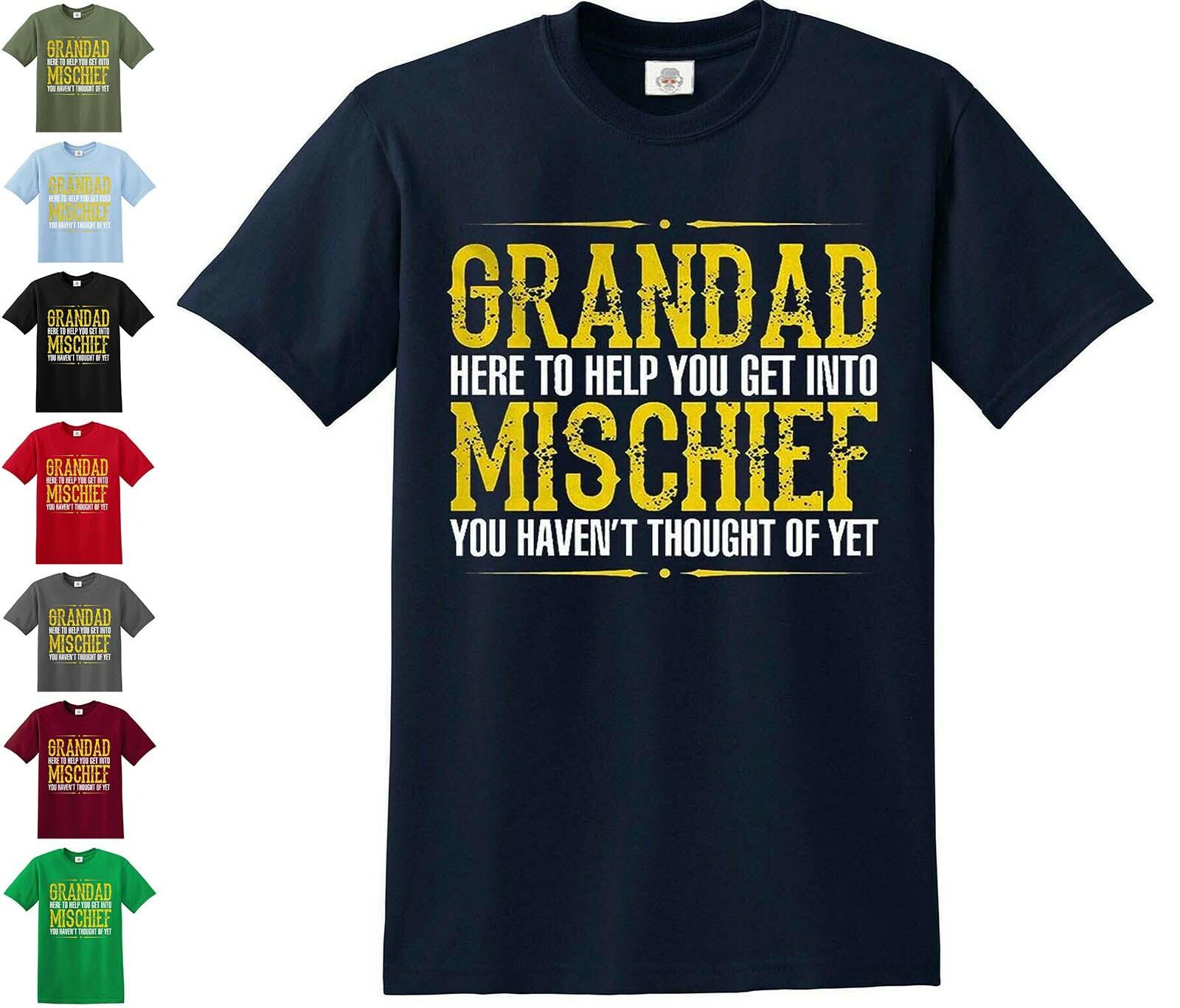 Grandad Mischief Mens Funny T Shirt Birthday Gift Grandad Fathers Day DadS - 5XL S