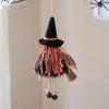 Witch Doll for Good Luck Halloween Pendant Collectible Figurine Hanging Ornaments for Kitchen Haunted Wall Halloween