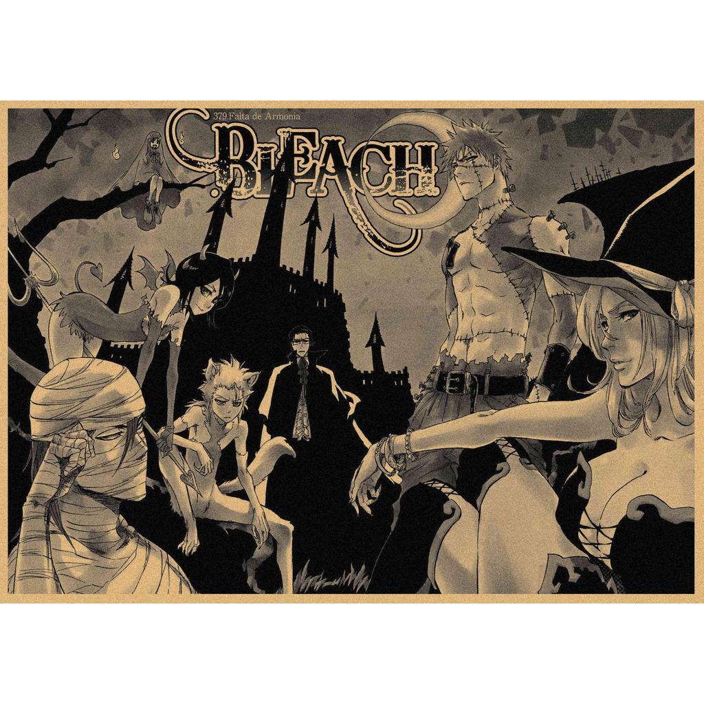 Bleach Anime Retro Kraft Paper Poster Wall Decoration