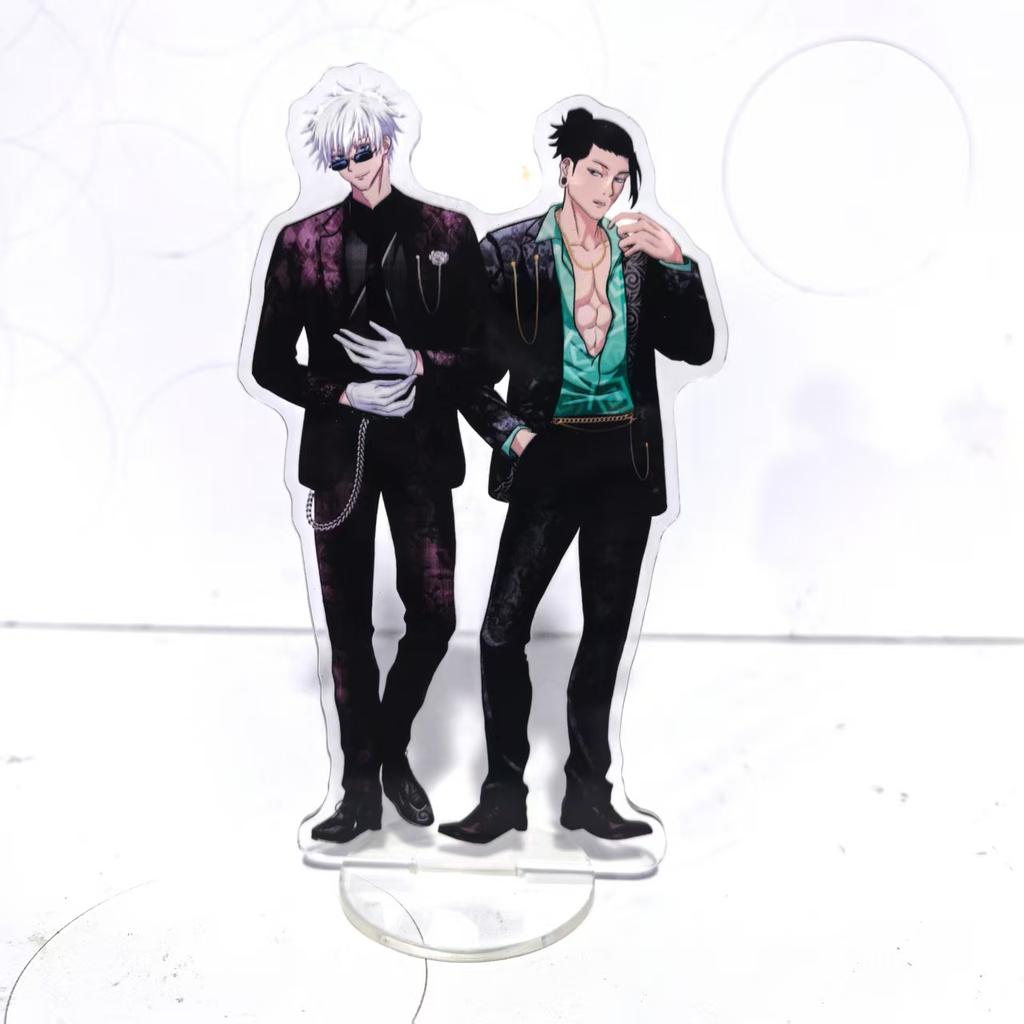 Jujutsu Kaisen Hot Anime Figures Satoru Gojo Acrylic Stands Geto Suguru Character Model Plate Holder Cake Topper Birthday Props