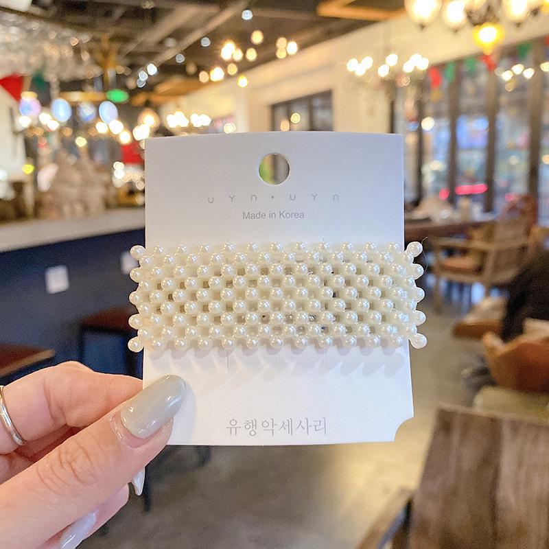 

Заколка для волос из металла и жемчуга в корейском стиле для женщин