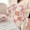 1 Piece Pink White Flannel Panda Fleece Soft And Comfortable Blanket Nap Blanket Suitable For Sofa Bed Sofa Office Suitable