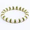 8mm White Porcelain Beads Rhinestone Bracelet: Trendy Unisex Wristband with Hand Rope
