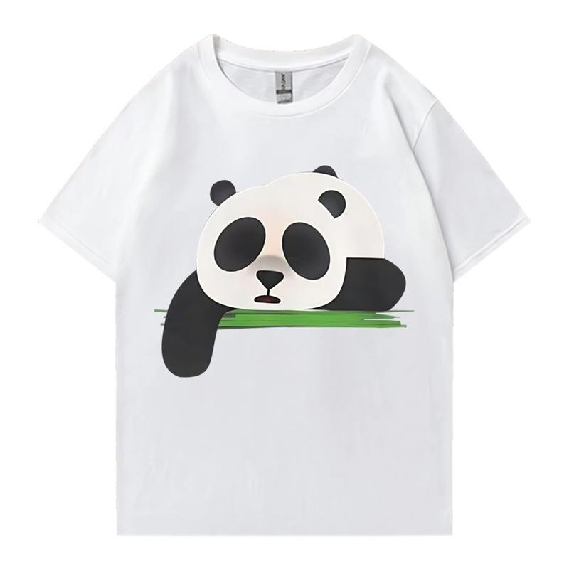 Funny Cartoon Chinese Style Panda Printed Shirt Unisex Unisex Casual Personality Tshirt Unisex Summer Cute Cute Pattern Cotton Top