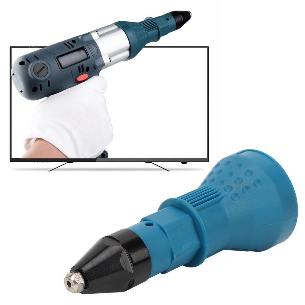 Nietbohrer-Aufsatzadapter, Nietmutternpistole, kabelloses elektrisches Tischlerwerkzeug(blau)
