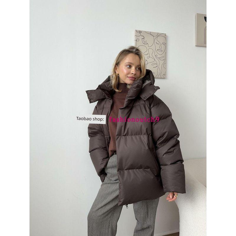 

2025 Хлопковое пальто Куртка Свободного кроя Куртка Топ Dark brown M