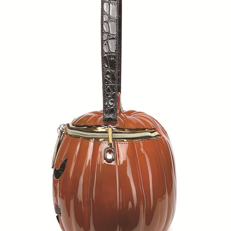 Halloween Pumpkin Shape PVC Shoulder Bag for Women  high quality crossbody bags  casual bags  messenger bag  new fashion
