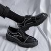 Fashion Men's Luxury Thick Bottom Platform Loafers Casual Shoes New Black White Shoes Hair Stylist Man Leather Shoe Spring and Autumn