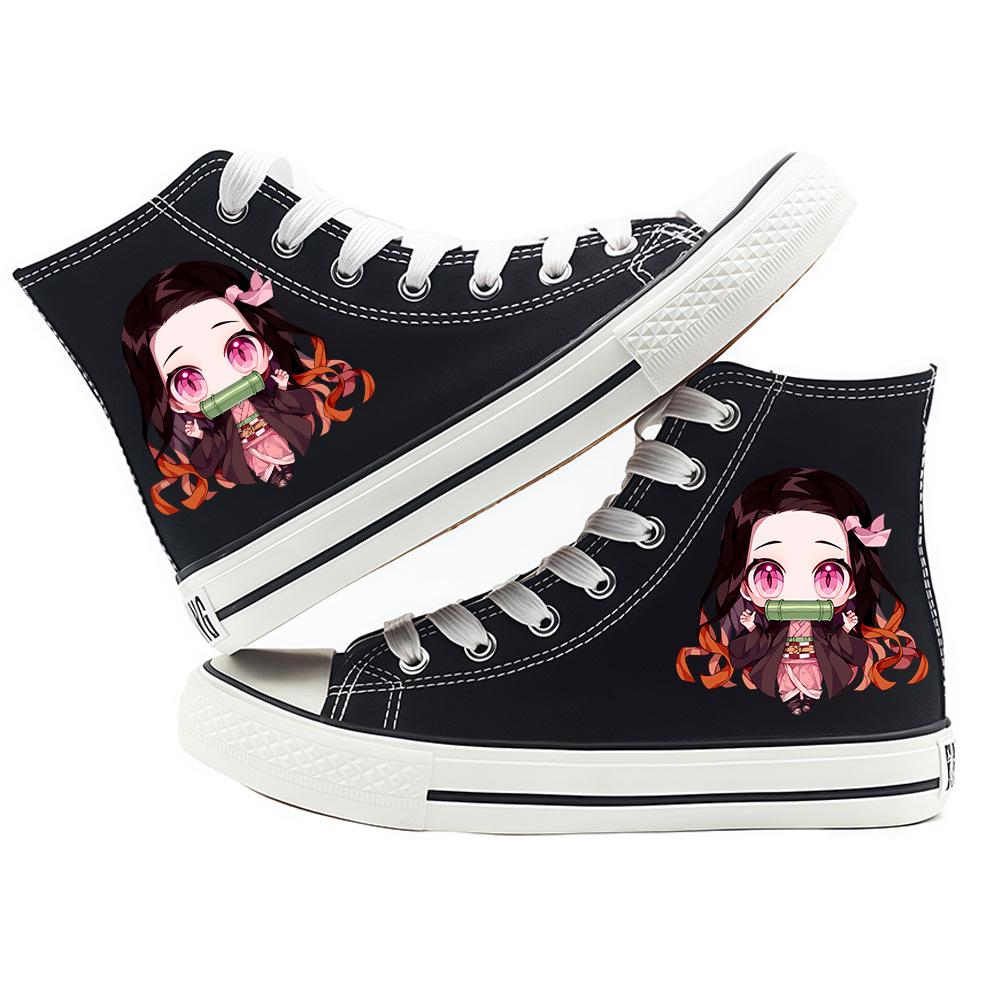 Scarpe da Ginnastica Alte in Tela Demon Slayer - Unisex Moda Cartoni Animati