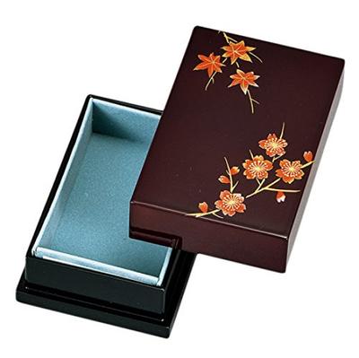 Yamanaka Lacquerware Hand-painted Maki-e Small Box Kaga Spring and Autumn M15974-5