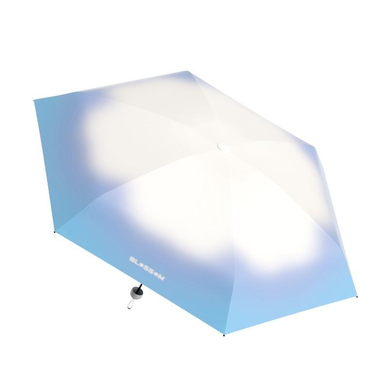 Knock beauty gradual change capsule umbrella women's weather and rain parasol sunscreen UV protection small portable mini pocket umbrella