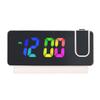 Digital Alarm Clock LED Display Mirror Electronic Clocks Voice Control Temperature Calendar Clocks for Bedroom Dormitory