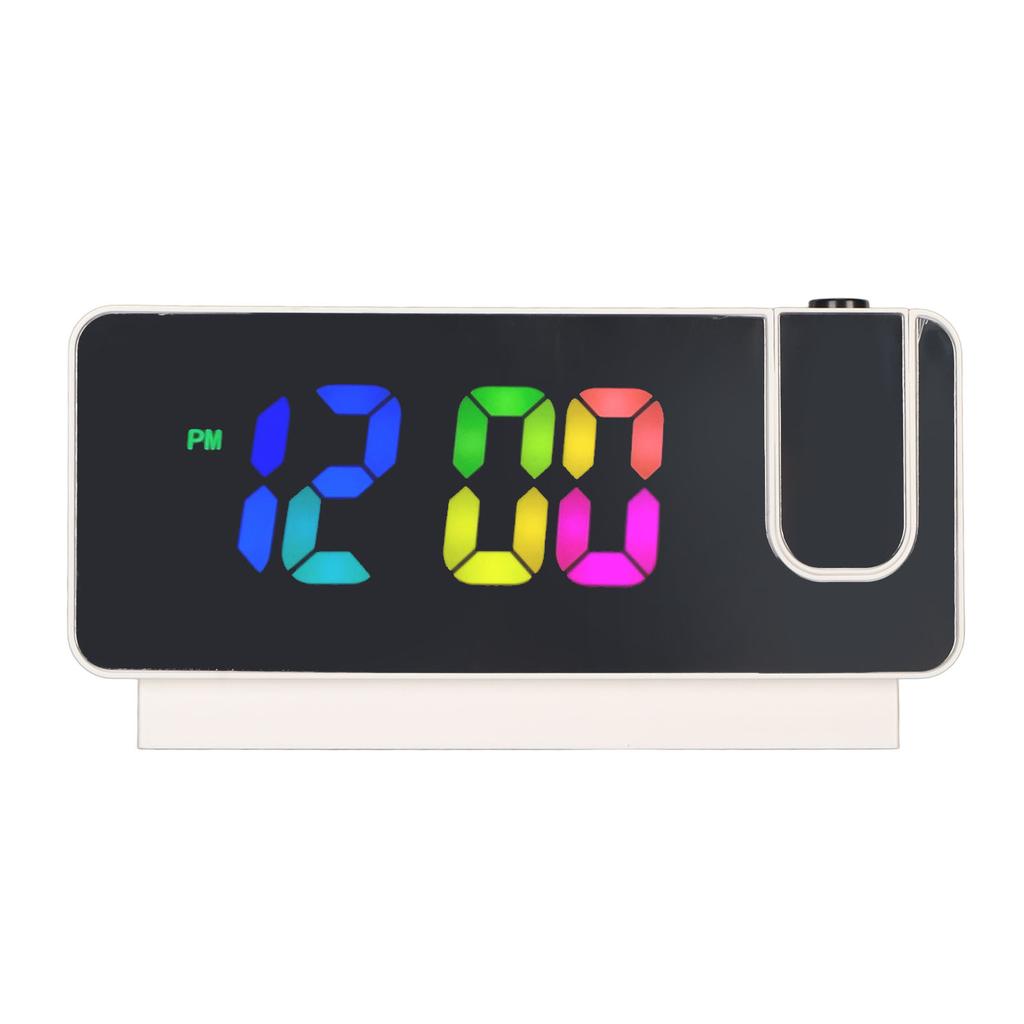 Digital Alarm Clock LED Display Mirror Electronic Clocks Voice Control Temperature Calendar Clocks for Bedroom Dormitory