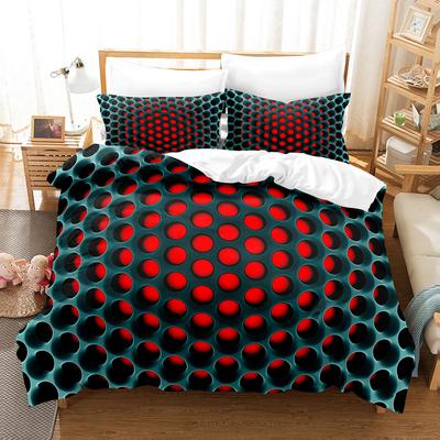 3D Digital Printing Three-Piece Bedding Hole Quilt Cover