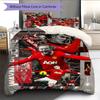 Man Utd  Pattern Bedding Quilt Set Quilt Cover Pillowcase Home Decoration Birthday Gift (1 * Duvet Cover + 2 * Pillowcase, Without Core)