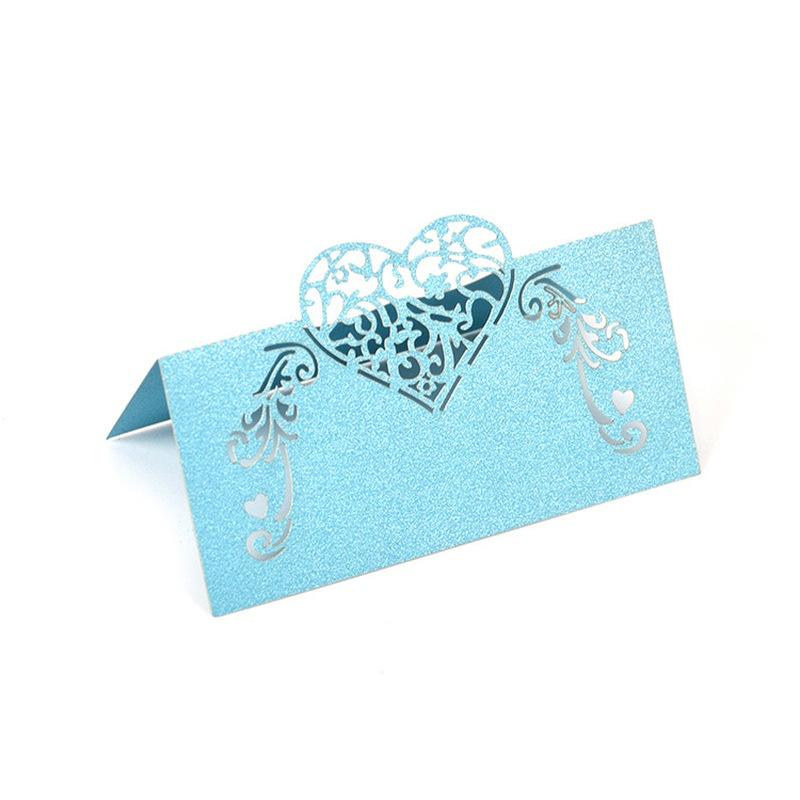 50pcs Laser Cut Heart Shape Place Cards Wedding Name Cards for Wedding Party Table Decoration Wedding Decor