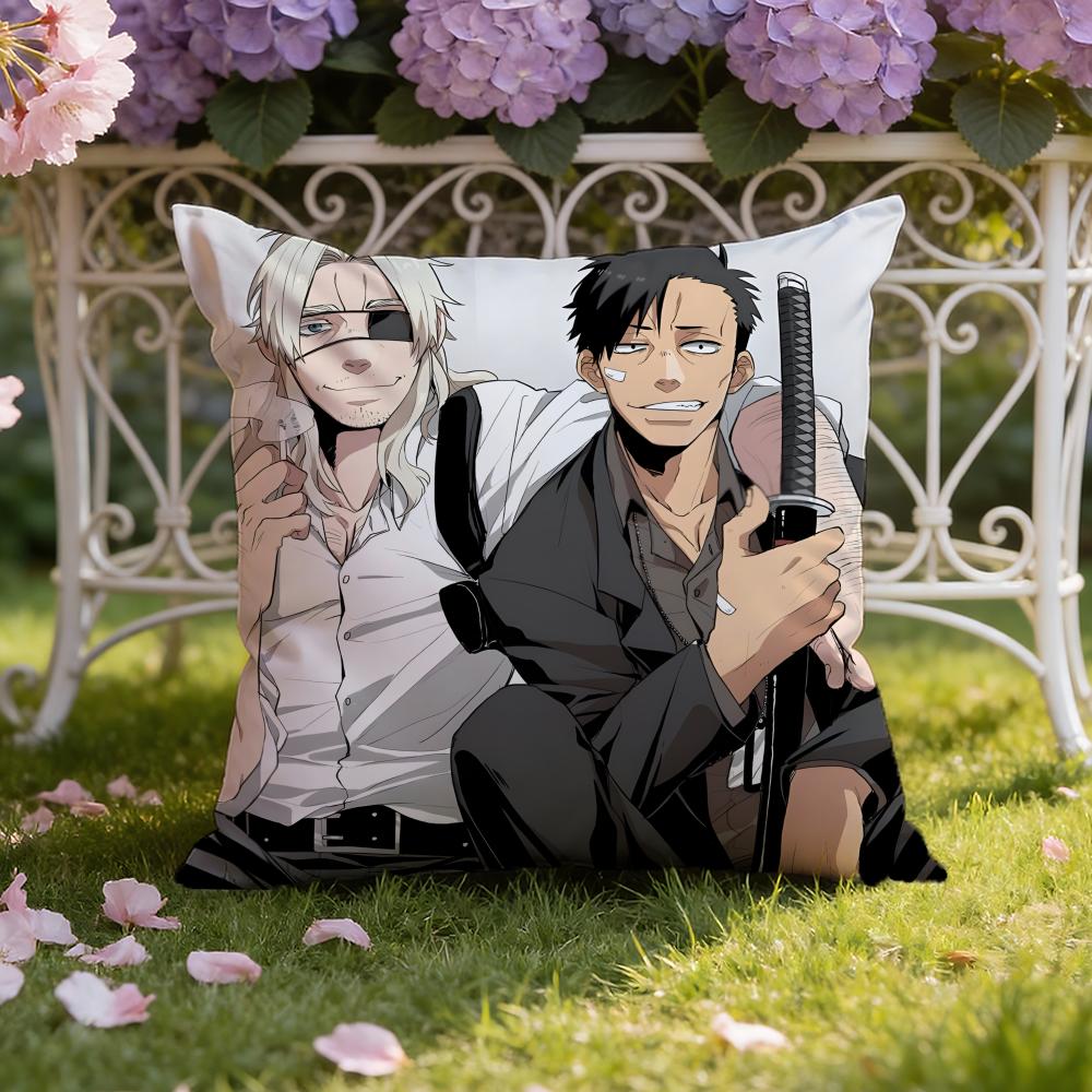 Anime G-GANGSTA Cushion Cover Home & Car Dual-Scene Pillow Cover: Reversible for Premium Comfort