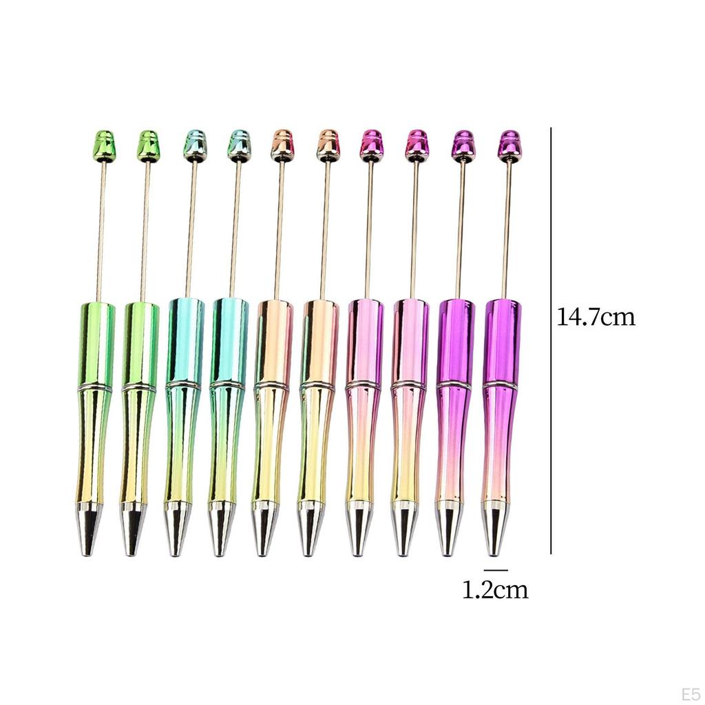 10 Pcs Beadable Pens DIY Set for Classroom Drawing Writing Journaling