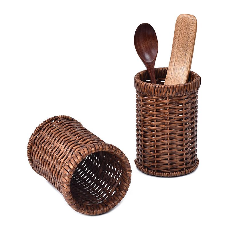 Nachgemachte Rattan-Abtropf-Stäbchenhalter