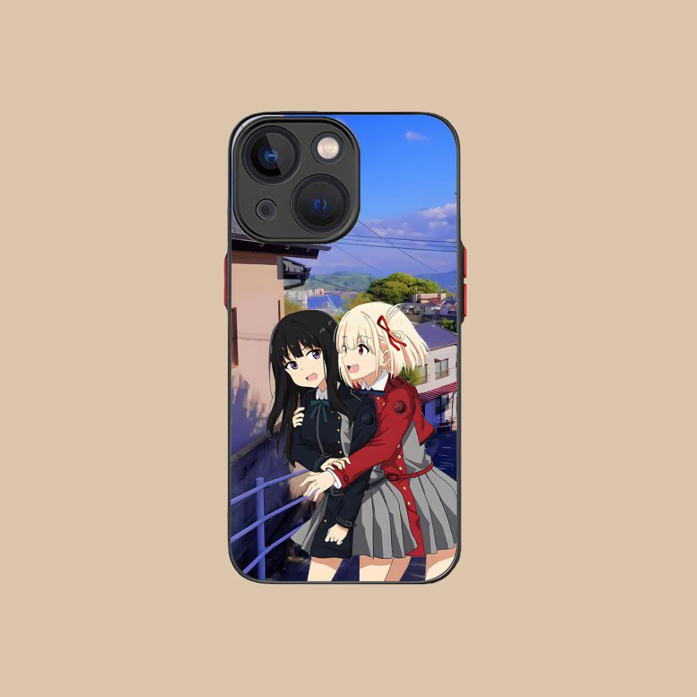 Lycoris Recoil Anime Mobile Phone Case for iPhone 16 15 14 13 12 11 X XR XS 8 7 Pro Max Plus Mini Colour Silicone Protective