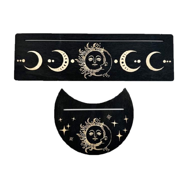 Moon Phases Altar Base Moon Shape Rectangle Cards Holder Witch Divinations Tool