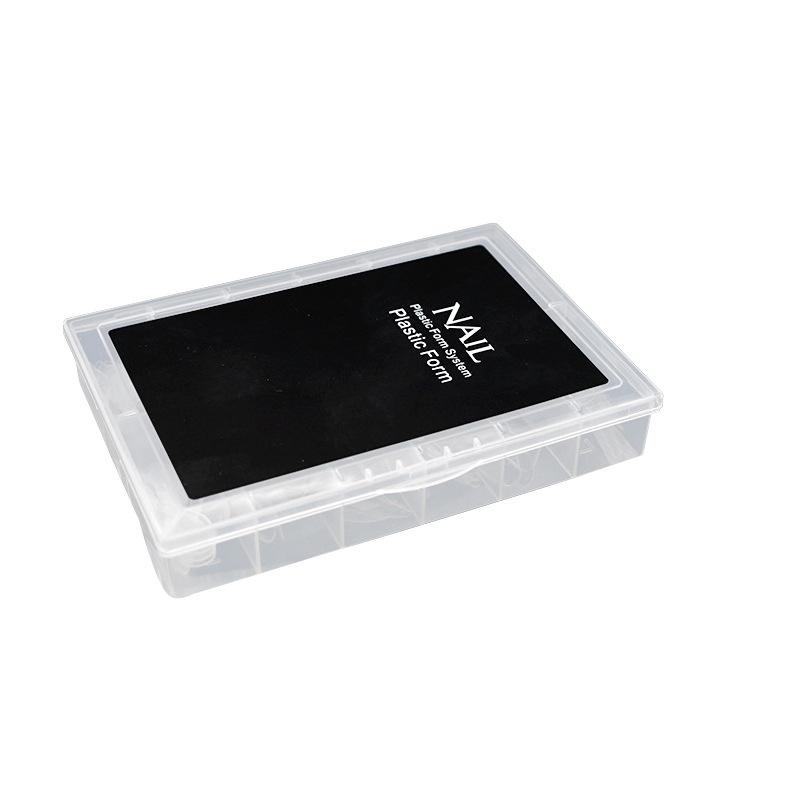 120-Piece Transparent Paperless Nail Art Holder for UV Gel Extension