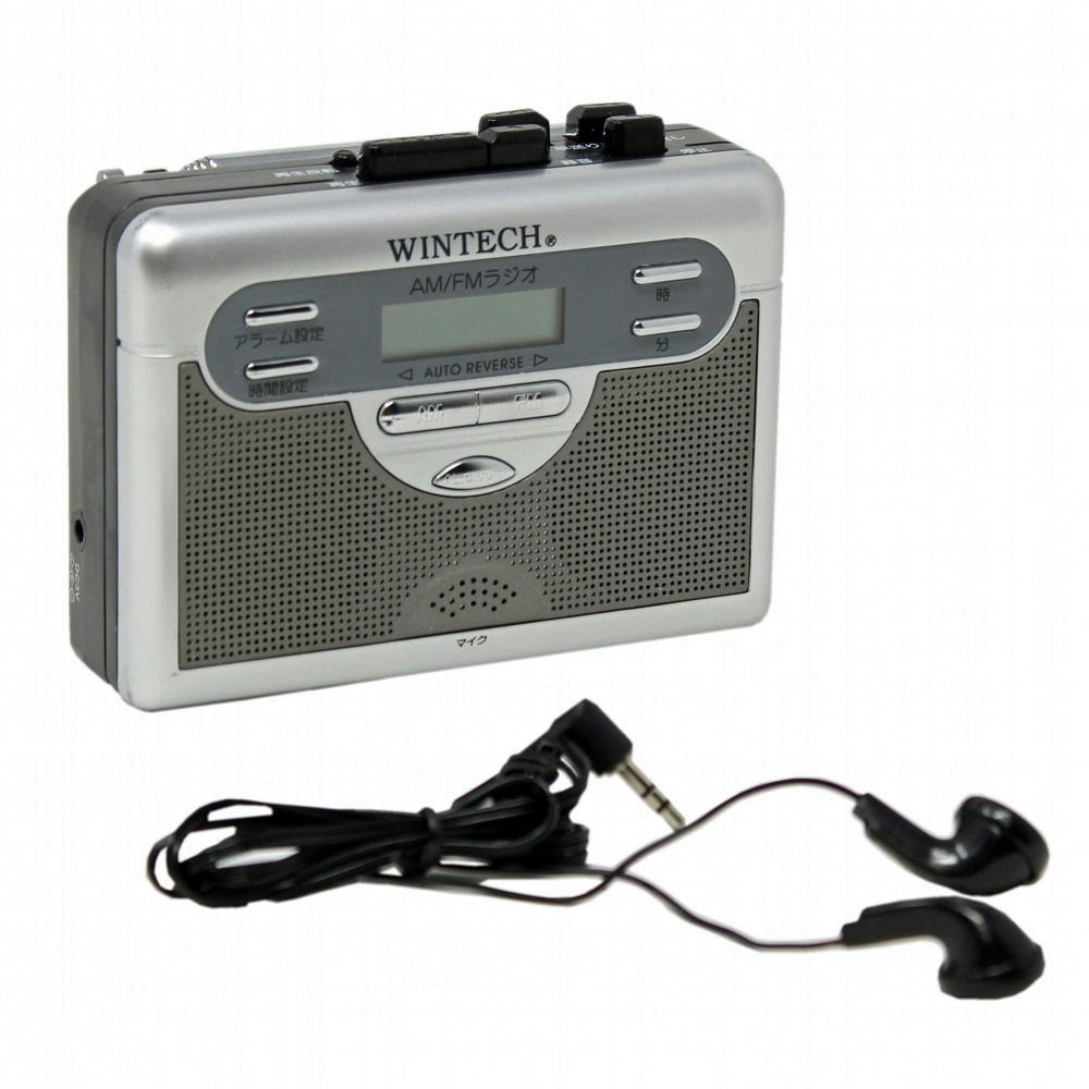 WINTECH Tape Recorder with Radio (FM Wide Compatible) Silver Auto Reverse PCT-11R2