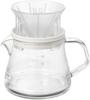 Akebono Sangyo Strong 400 Coffee Compact Dripper Made In Made of Lightweight and Tritan Transparent As with Wide Mouth for Easy Server, Set, White,