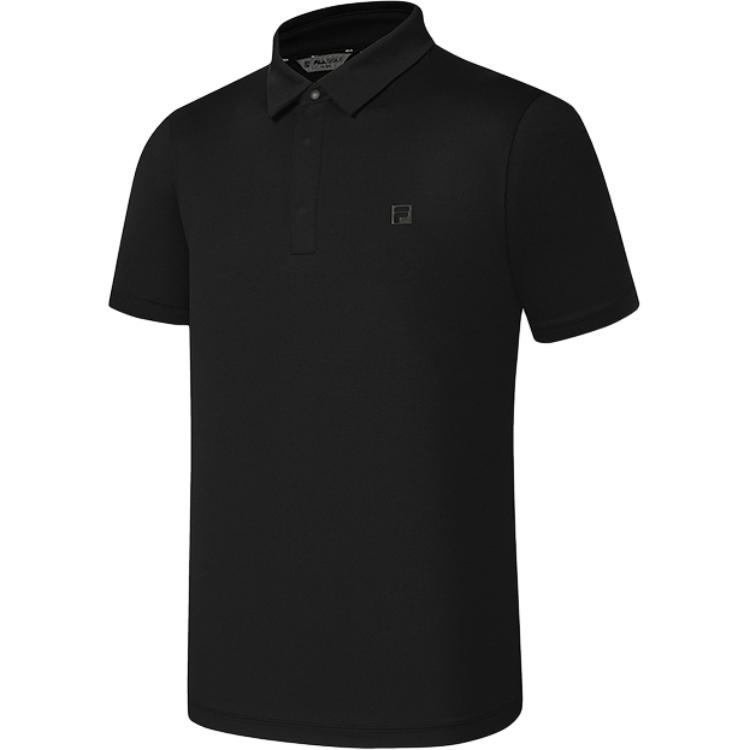 Fila Golf Series Sports Sun Protection Knitted Short Sleeve Polo Shirt Men Polo Shirts A11M535101F-BK