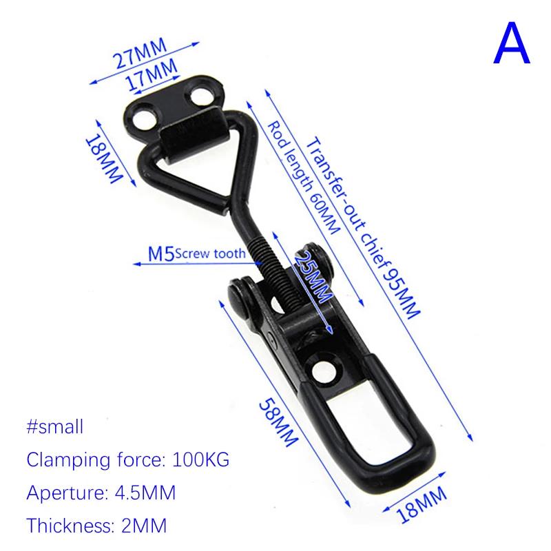 

Black Toggle Latch Catch Toggle Clamp Adjustable Cabinet Boxes Lever Handle Lock Hasp For Home Sliding Door Furniture Hardware! коричневий