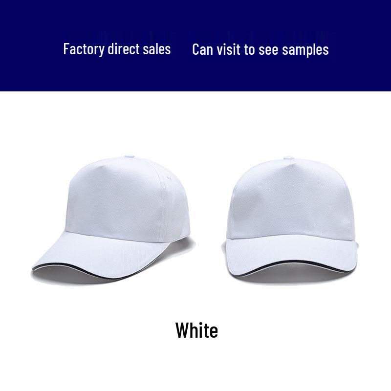 

Хлопковая бейсболка с логотипом на заказ - Солнцезащитная шляпа и волонтерская кепка белый