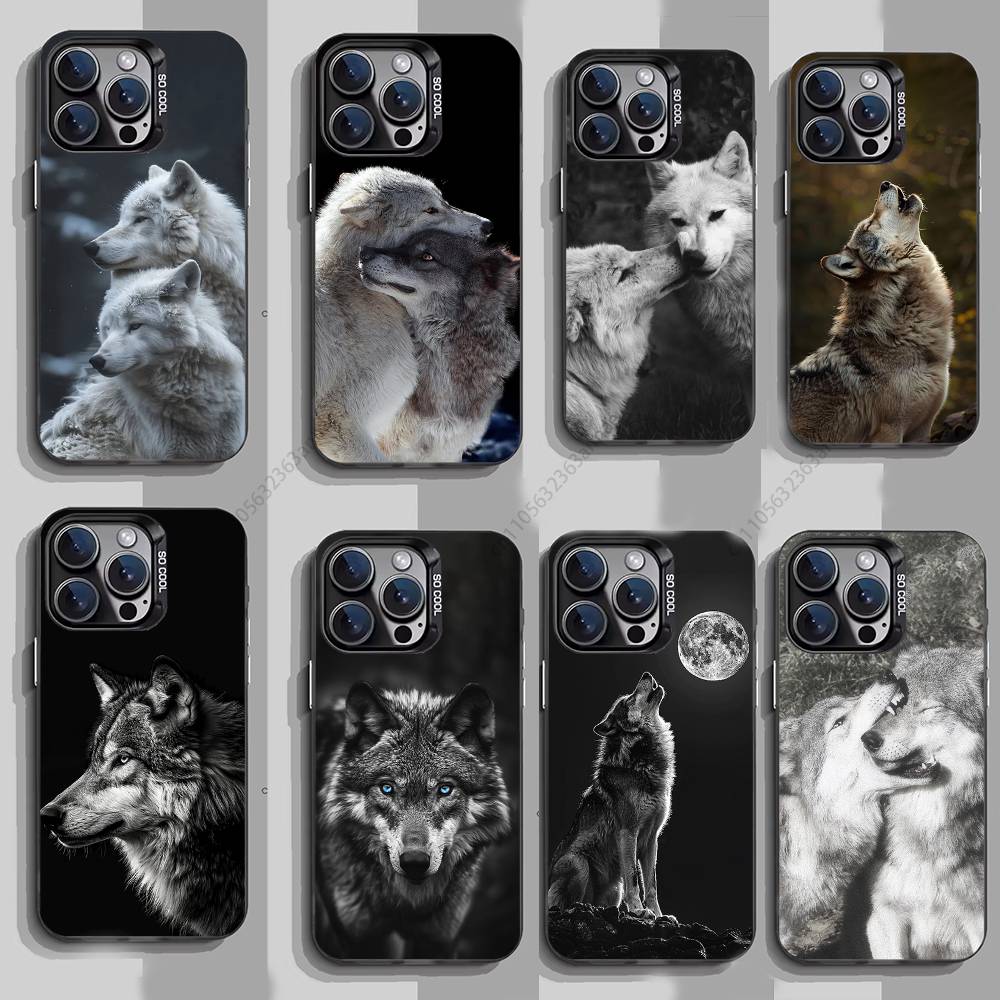 Wolf Phone Case For iPhone 17,16,15,14,13,12,11,Pro,Max,Plus,Mini,X,XS,XR,8,S,SE Soft Black Case