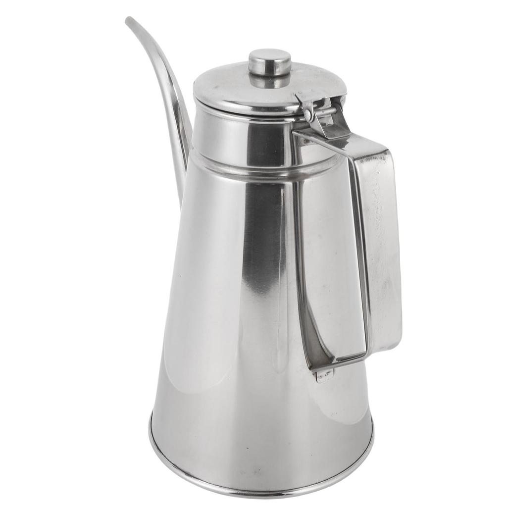 304 Stainless Steel Oil Pot Container with Lid Long Spout Leakproof Soy Sauce Vinegar Dispenser Oil