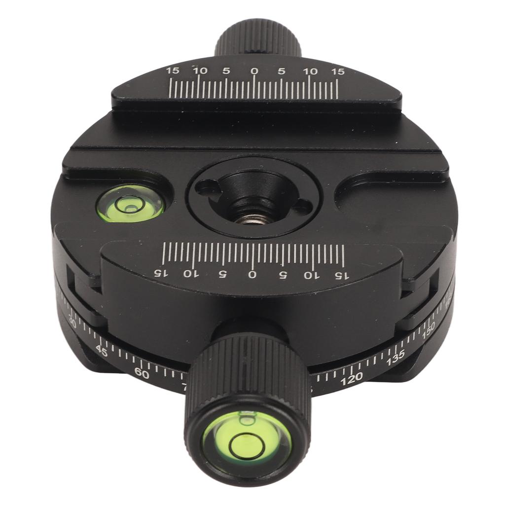 Quick Release Plate Mount 360 Degree Panorama QR Plates Mount Adapter with Bubble Spirit Level for