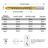 3-8mm Titan Beschichtet Hss Bohrer Set Aluminium Platte High-Speed Stahl