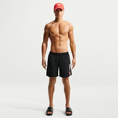 Nike Swimming Shorts Men s Black/Bright Orange/Black/Black Moderate S