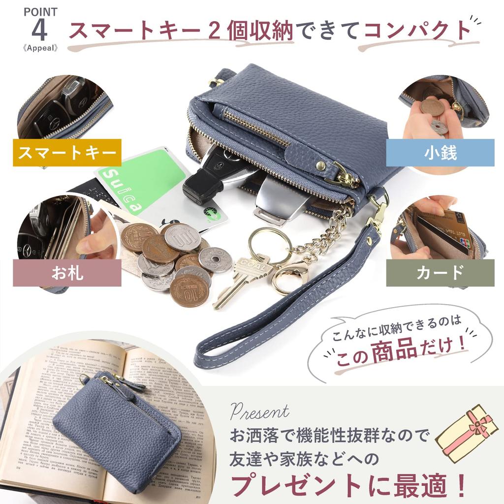 IWK Smart Key Holds 2 for Women Case, Keys, Compact, (Melon Yellow)