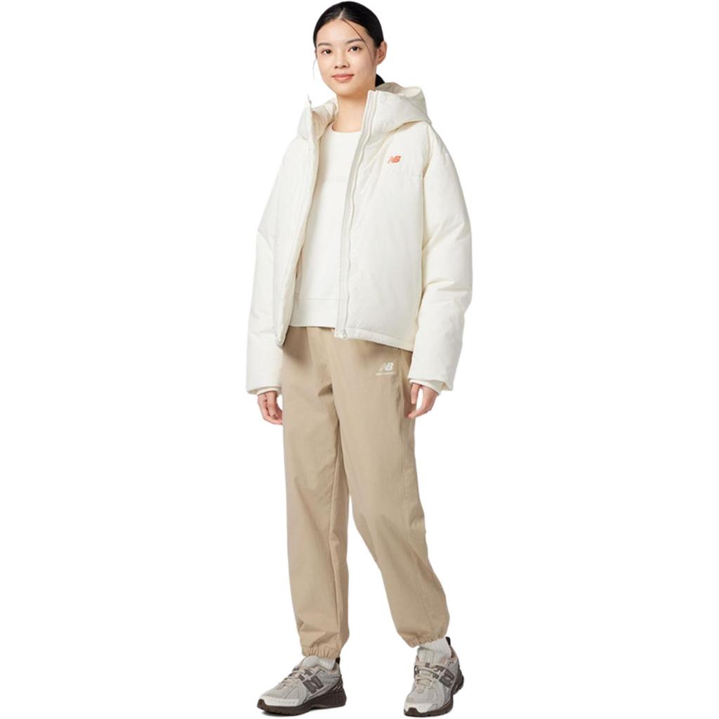 New Balance Down Jackets Unisex Ecru Hooded Moderate Other NPD43212