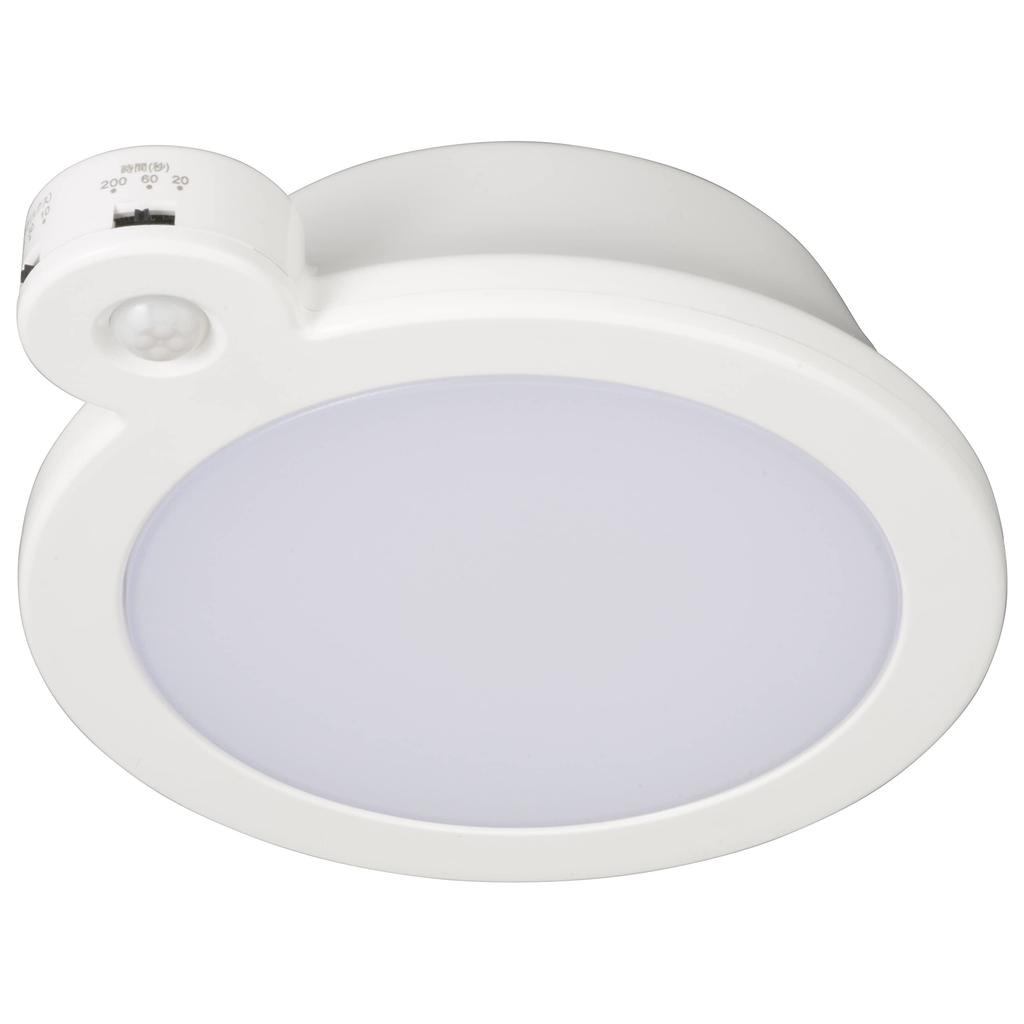 OHM Electric LED Mini Ceiling Light with Sensor, 60W, 960 Lumens, Daylight Color, Motion Sensor, Light Sensor, LE-Y9DG-W-PIR 06-5510