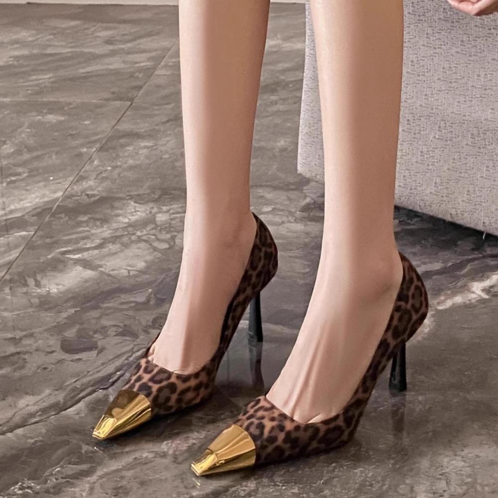 Fashion Exclusive Slim Fit High Heels for Summer 2024, Fashionable and Sexy Anti Slip High Heels, Leather Suede Luxury Brand High Heels