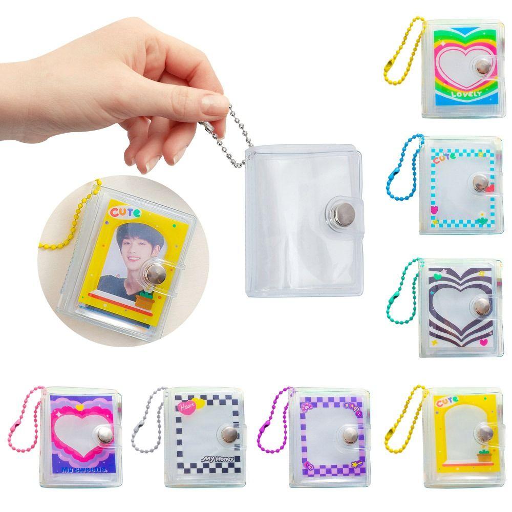 

2 Inch Backpack Keyring Snap Button Design Name Card Book New Photo Card Holder 8