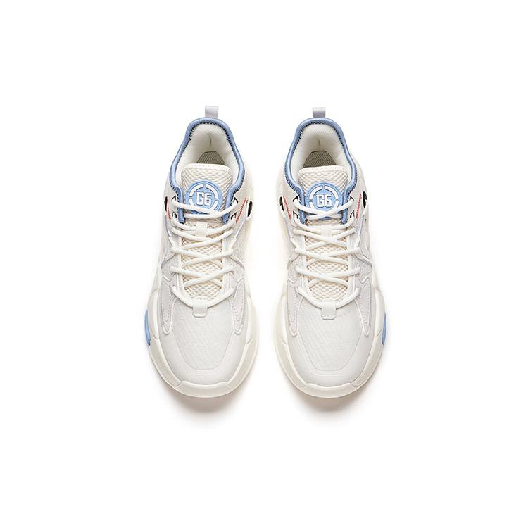 Anta Life Collection Slip Resistant Abrasion Resistant Low top Skateboard Shoes Women's Blue White 122138084-1