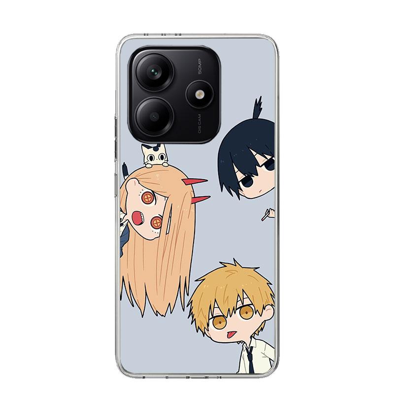 C-Chainsaw Mans Cute Phone Case For Xiaomi Redmi Note 15 14 13 12S 12 Pro Plus 11S 11E 11 11T 10S 10 Art Soft Pattern Cover Redm
