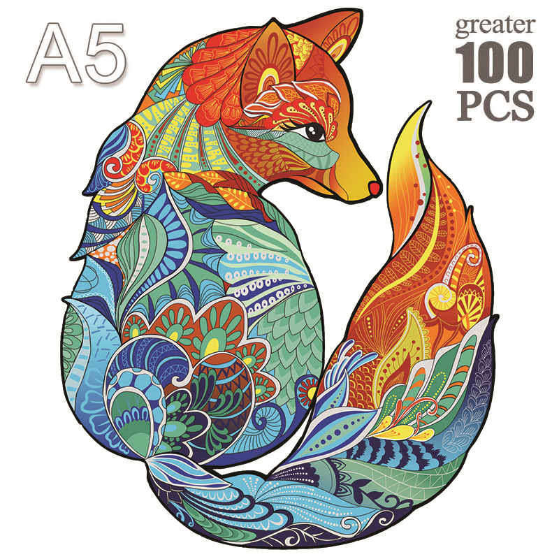 Dinosaur Wooden Jigsaw Puzzles Art Unique Butterfly Animal Shaped Puzzle Diy Leisure Game For Adults Kids Family Home Decor