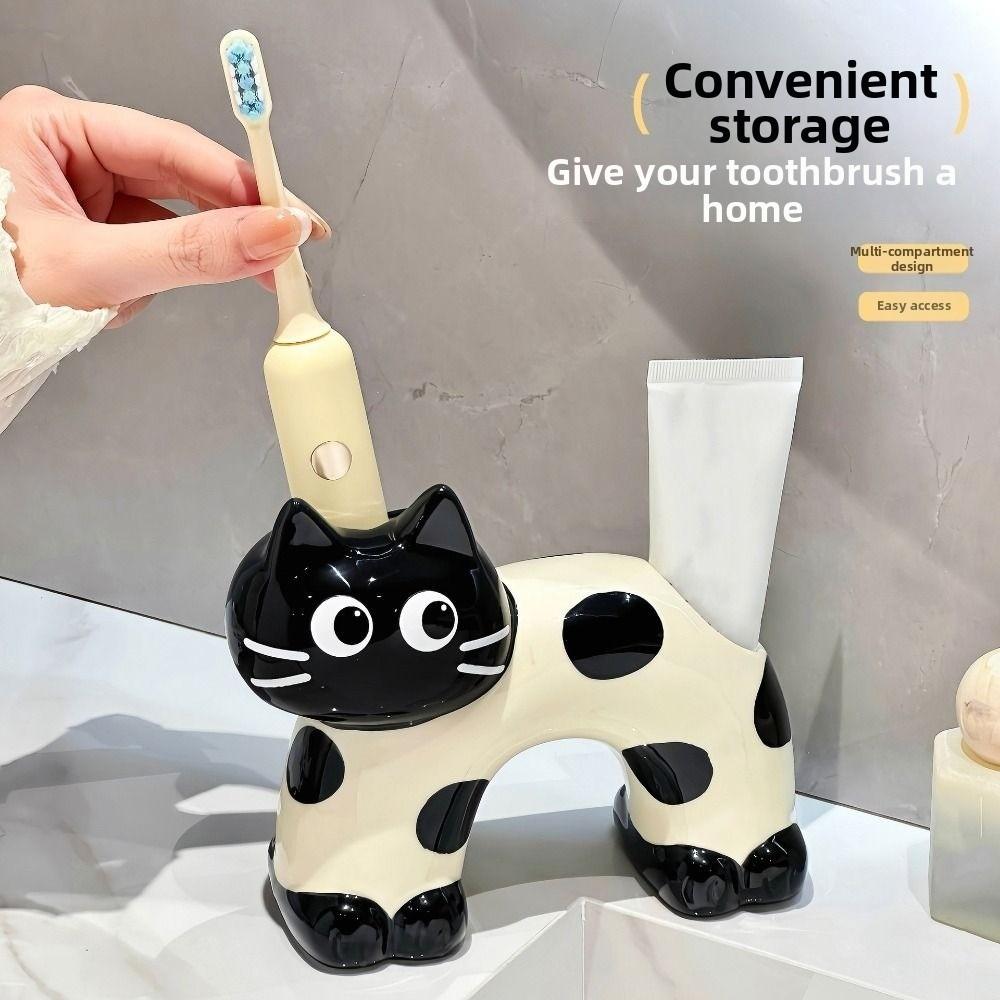 Creative Toothpaste Toothbrush Rack Ceramic Electric Toothbrush Stand  Home Decor