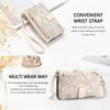 Floral Leather Wallet Case for Samsung Galaxy A05-A71 / S24-S25 series...with Detachable Shoulder Strap