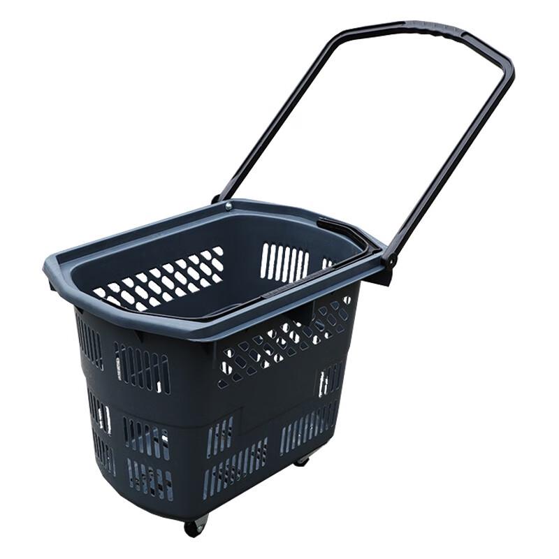 Wenstain 45L Foldable Rolling Shopping Basket