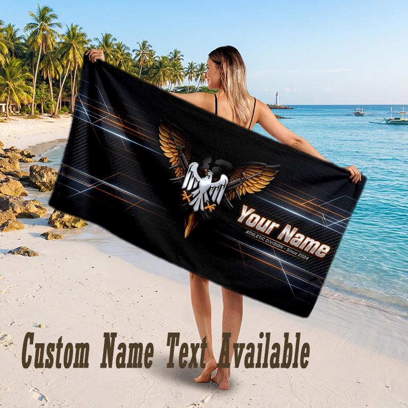 Germany national football team Design Beach Towel Custom Text Large Towel for Beach Vacation