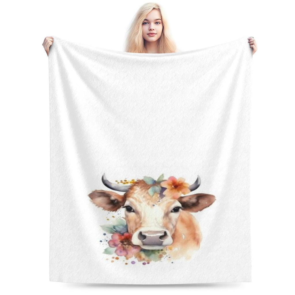 Cute Cow Custom Warm Gift An UltraSoft Micro Fleece Blanket